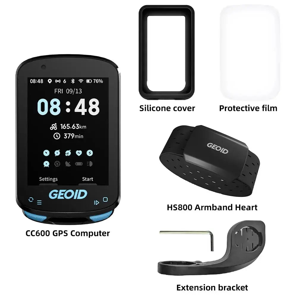 GEOID CC600 Color Screen GPS Bike Computer With Smart Navigation Wireless Speedometer ANT Plus 11 Languages Odometer