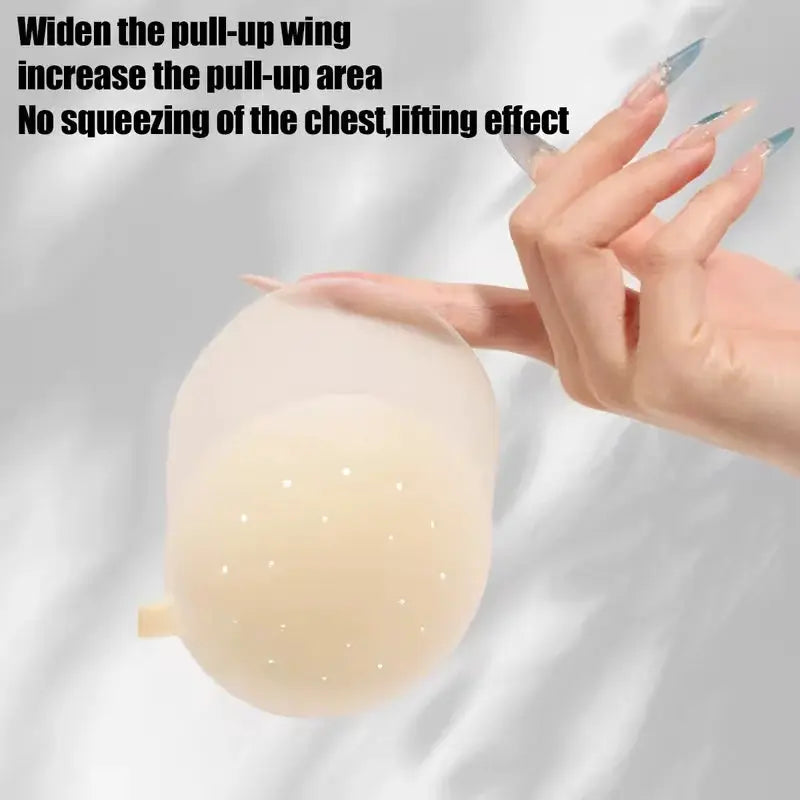 Skin-tone silicone nipple covers, reusable anti-sagging breast petals for strapless bras
