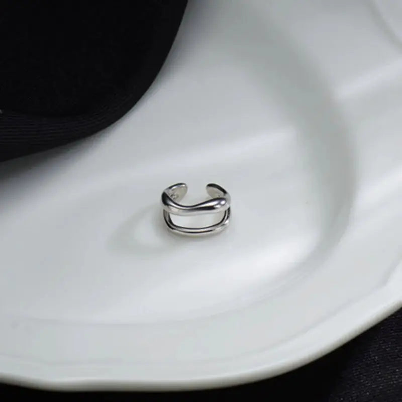 1Pc Ear Cuff Earring Non Piercing Double Layer Ear Clip For Women Fake Cartilage Simple Y2K Jewelry New