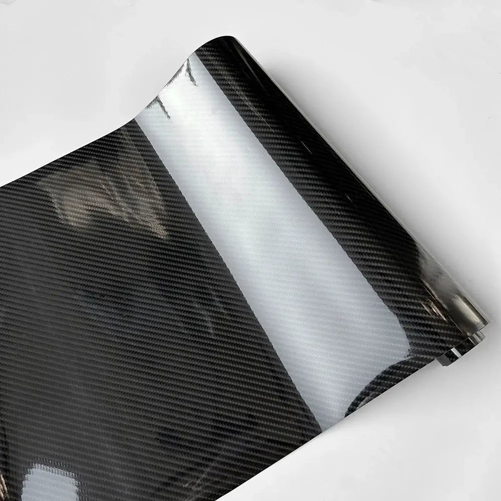 Simples Market 9D carbon fiber car wrap vinyl, glossy black self-adhesive anti-scratch film