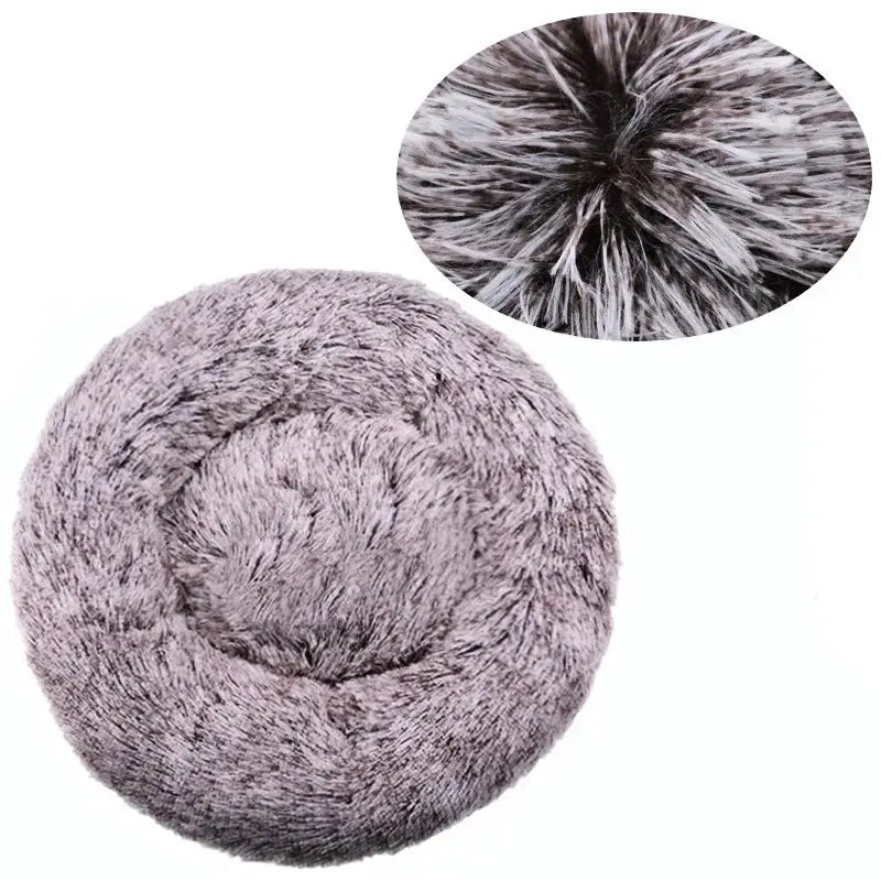 40-90cm Round Pet Bed In 6 Sizes For Large Dogs And Cats Super Soft Plush Bed For Winter Warmth