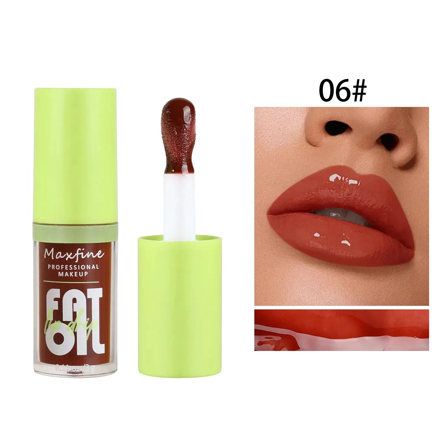 LuminaGlow Lip Gloss Waterproof Long Lasting Hydration Non Sticky Non Fading Formula Green Packaging
