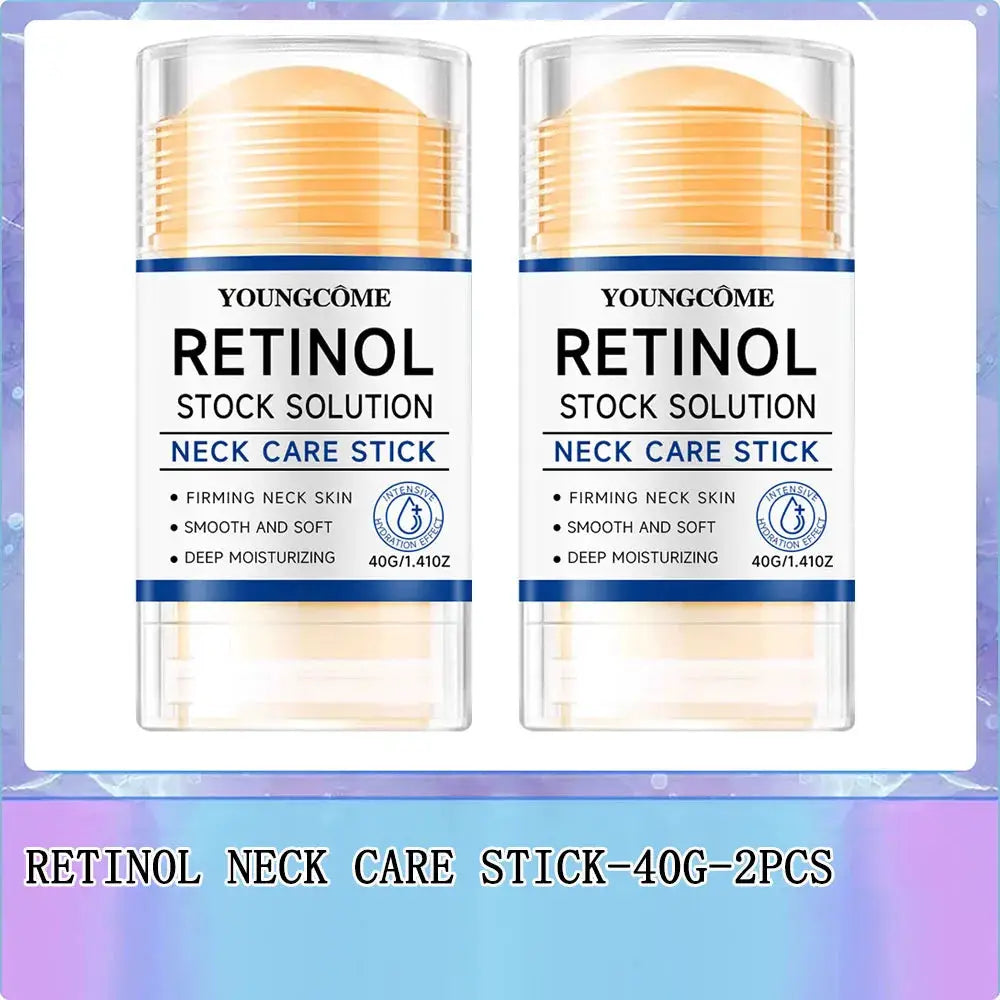 Retinol Neck Care Stick Anti Aging Firming Treatment Hyaluronic Acid Collagen For Wrinkle Reduction Sagging Skin