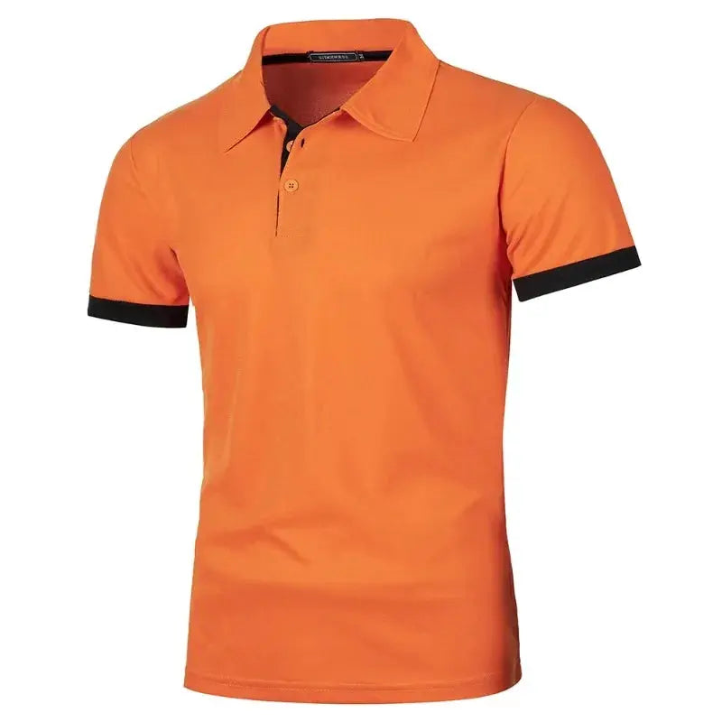 New Mens Short Sleeve Polo Shirt Solid Color Lightweight Lapel Tee For Summer Streetwear And Jogging