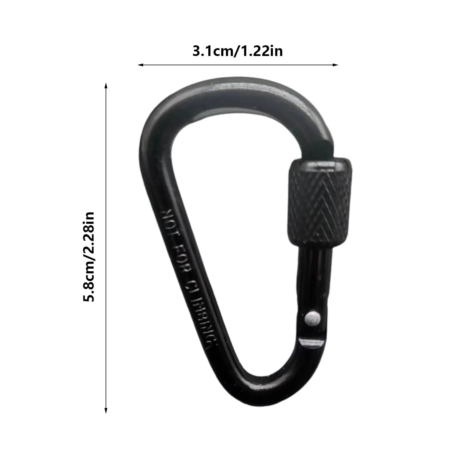 Simples Market black screw-lock carabiner with 360-degree swivel