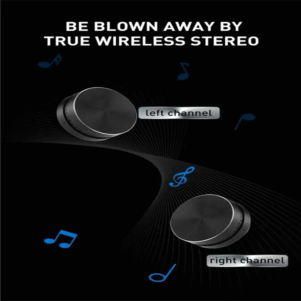 Simples Market bone conduction Bluetooth speaker set, black, wireless TWS stereo left/right channels (2 pcs)