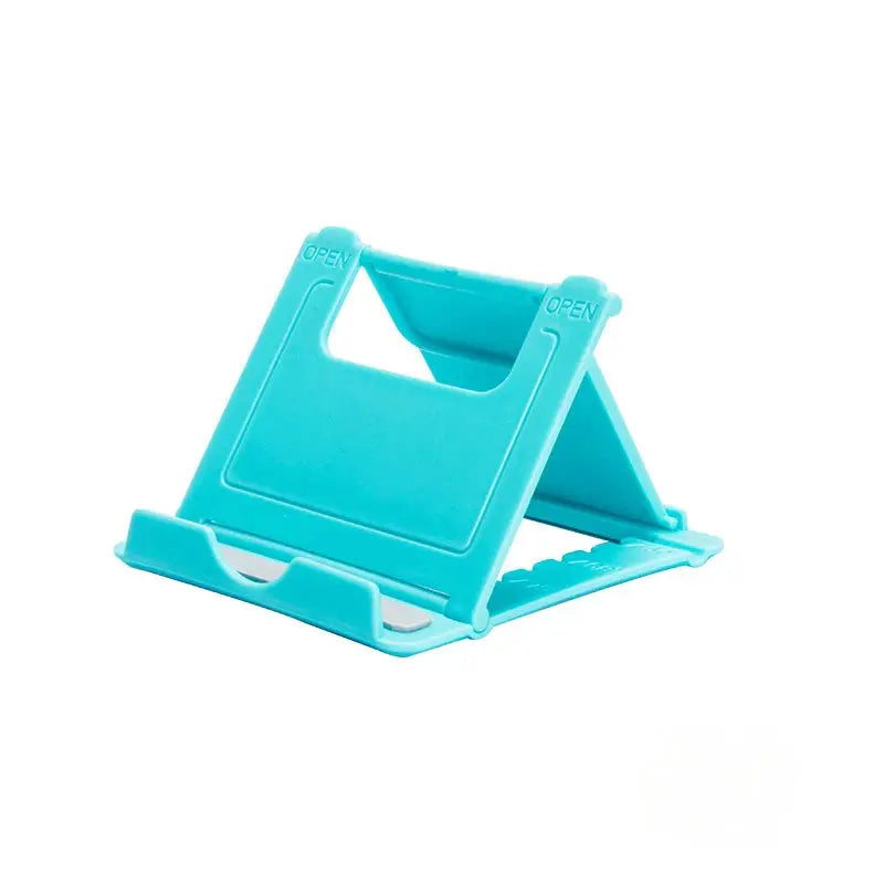 Desktop Lazy Mobile Tablet Folding Stand by Simples Market, turquoise blue, adjustable and portable