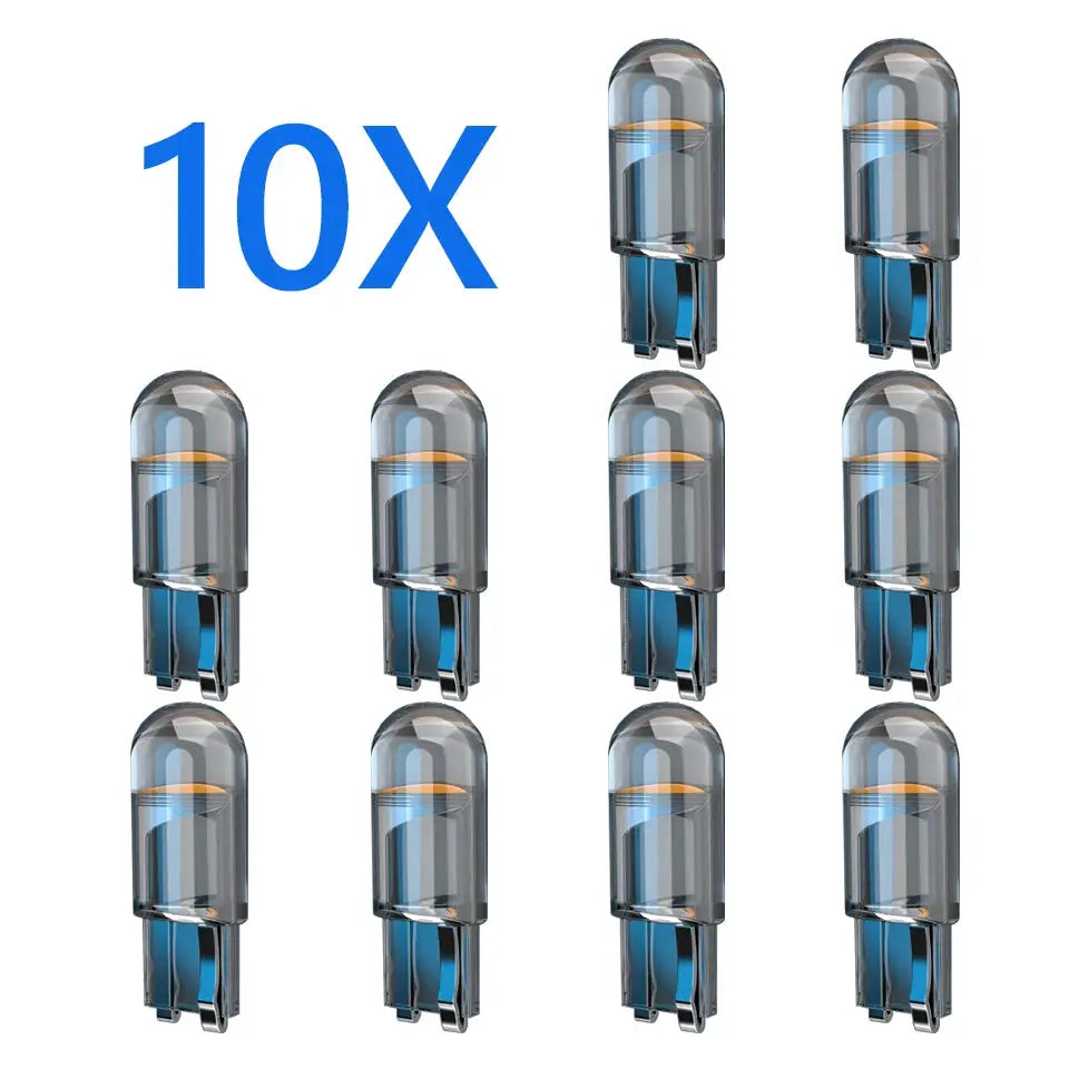 12V W5W LED T10 Car Light COB 6000K White Dome Reading DRL License Plate Lamp Bulb