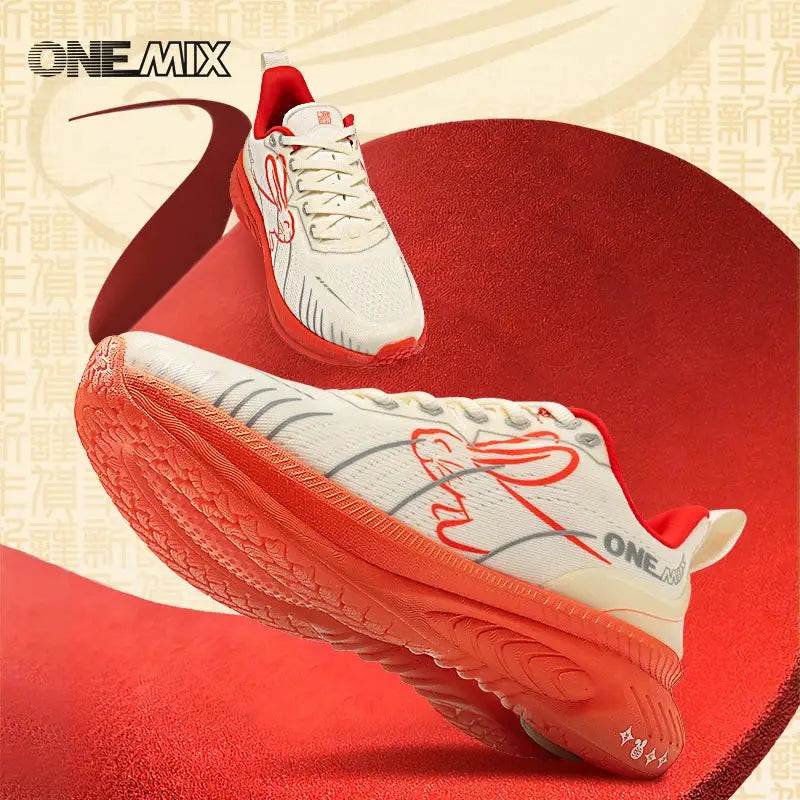 ONEMIX 2025 New Sneakers Heavyweight Cushioning Running Shoes For Men Non Slip Breathable Outdoor Sport Shoes