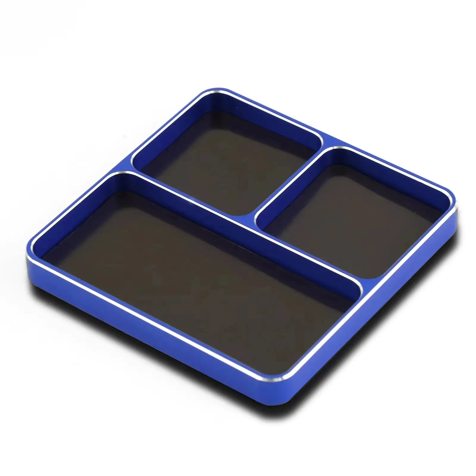 CNC Aluminium Magnetic Screw Tray 98x98x11mm For RC Car Boat Airplane Models Nut And Gasket Storage Tool