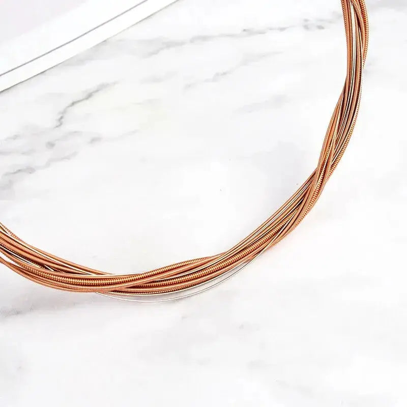 6 Piece Copper Guitar Strings Set 1 To 6 For Classical Acoustic And Folk Guitars With Premium Quality Construction