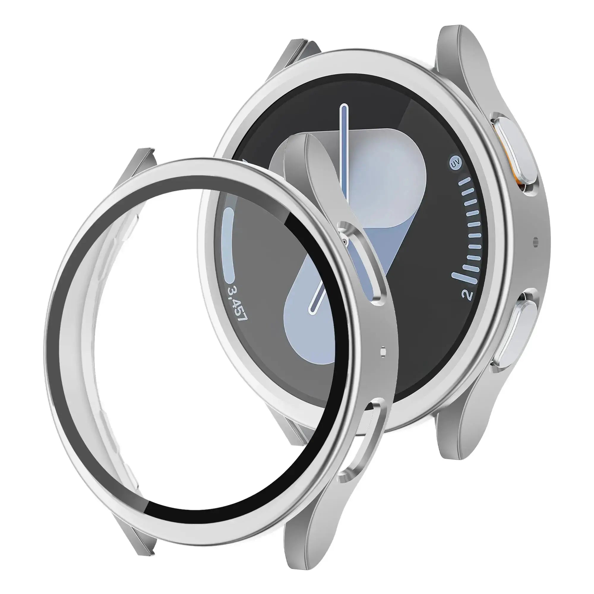 Glass+PC Case for samsung Galaxy watch 7 6 5 4 44mm 40mm Accessories all-around Anti-fall bumper cover watch7 4 Screen protector