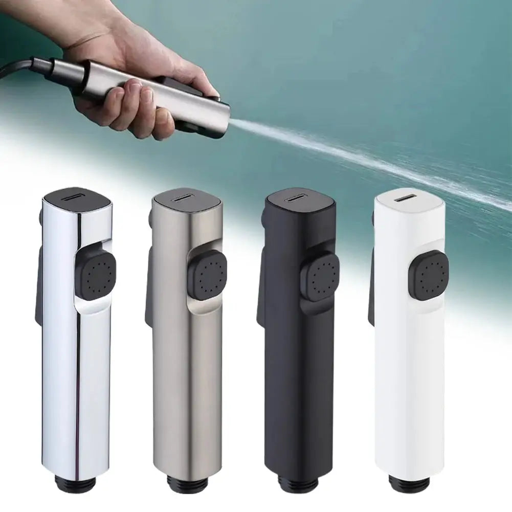 Simples Market toilet bidet spray head, 1pc, ABS, G1/2 thread, set of 4 colors: chrome, brushed metal, black, white.