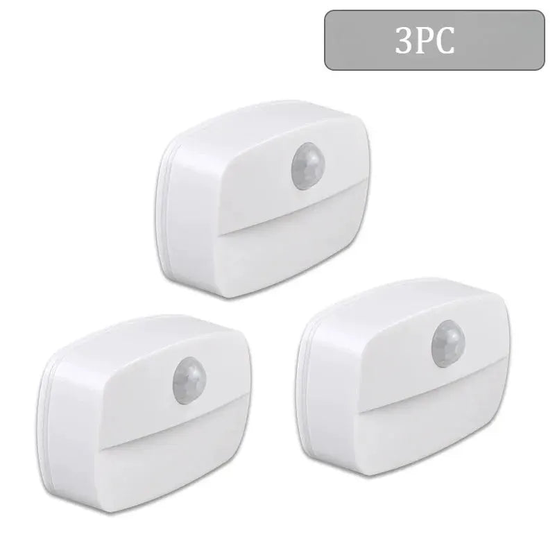 LED motion-sensor night lights 3-pack by Simples Market, white, battery powered