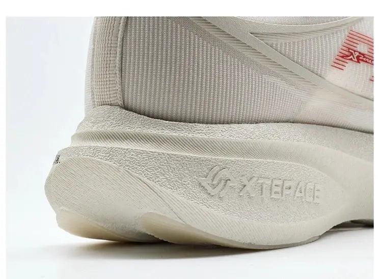 XTEP 2000km PRO men's running shoes in beige cream with lightweight durable comfort