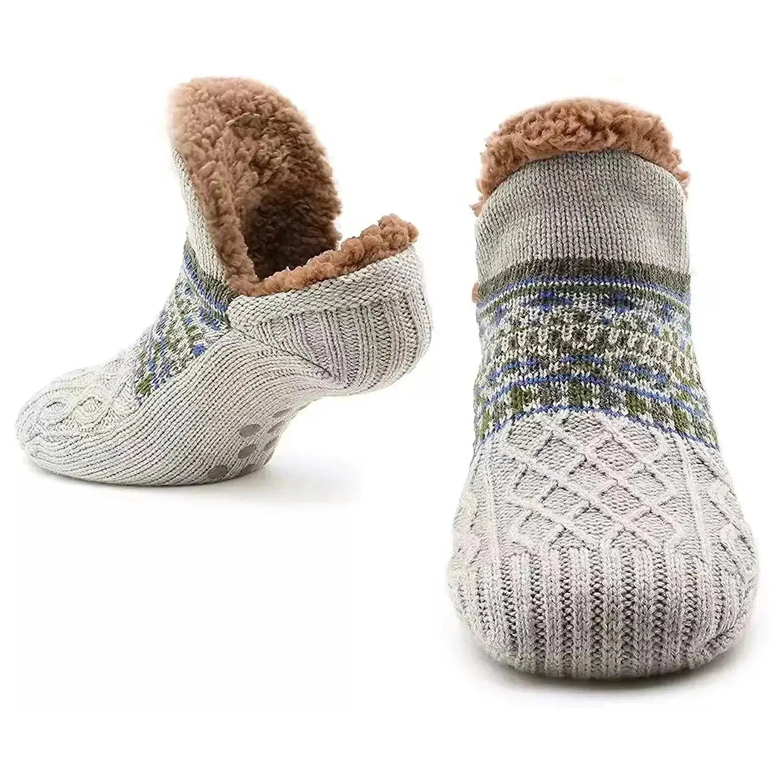 CozyCloud Super Warm Winter Non Slip Floor Socks For Women And Men Velvet Coral Fleece With Silicone Grips
