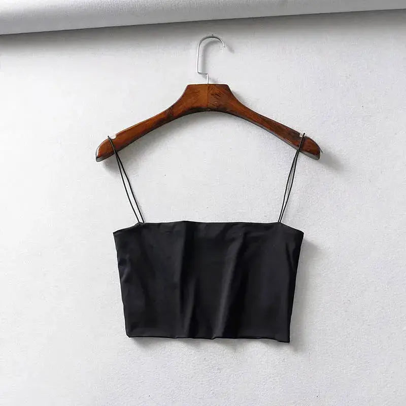 Summer Womens Elastic Cotton Crop Top Breathable Form Fitting Camisole For Comfort And Style