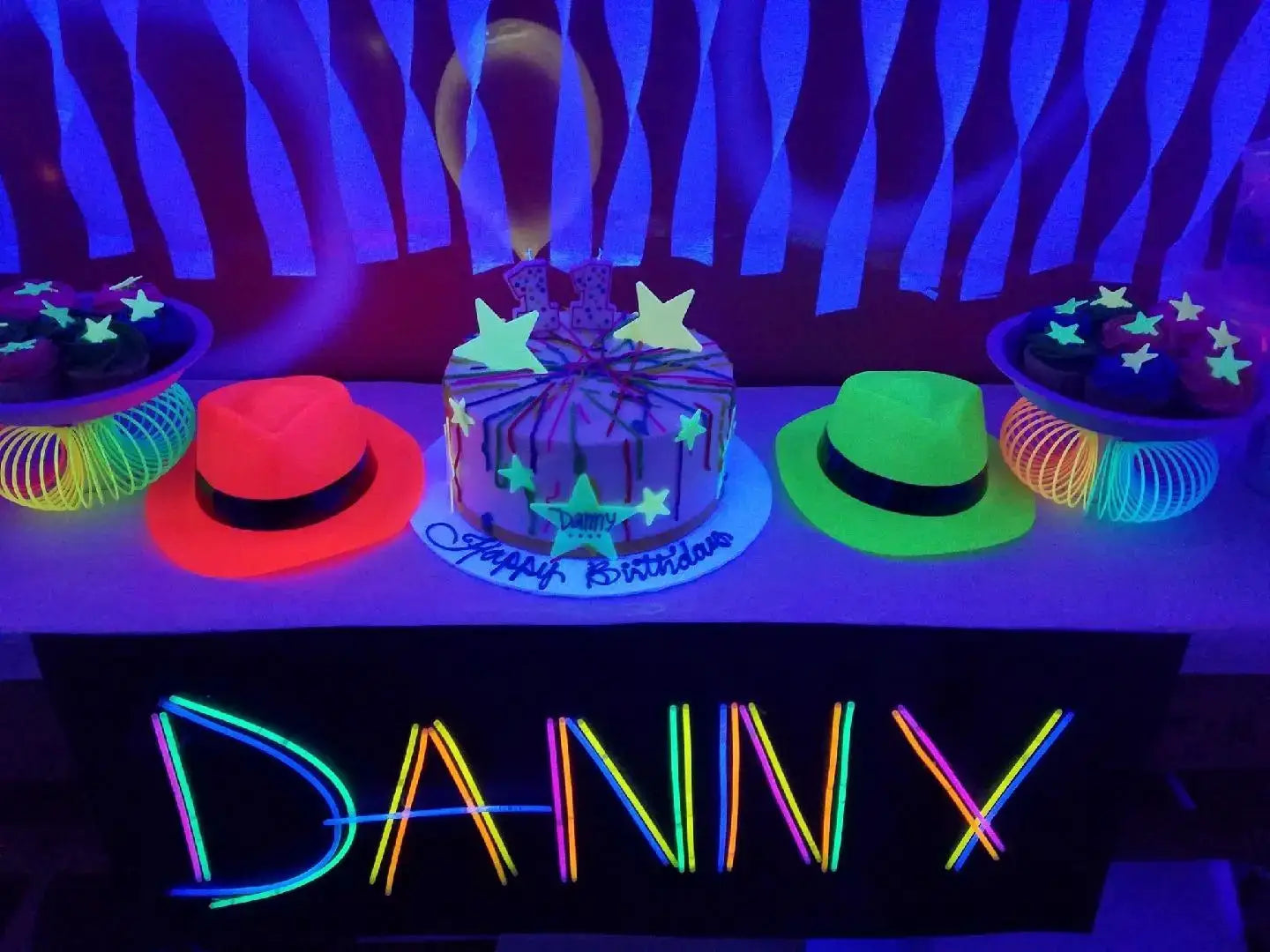 Neon UV Glow Party Hats Blacklight Fluorescent Hats For Adults And Kids Multi Pack 6 12 24 30 Pieces