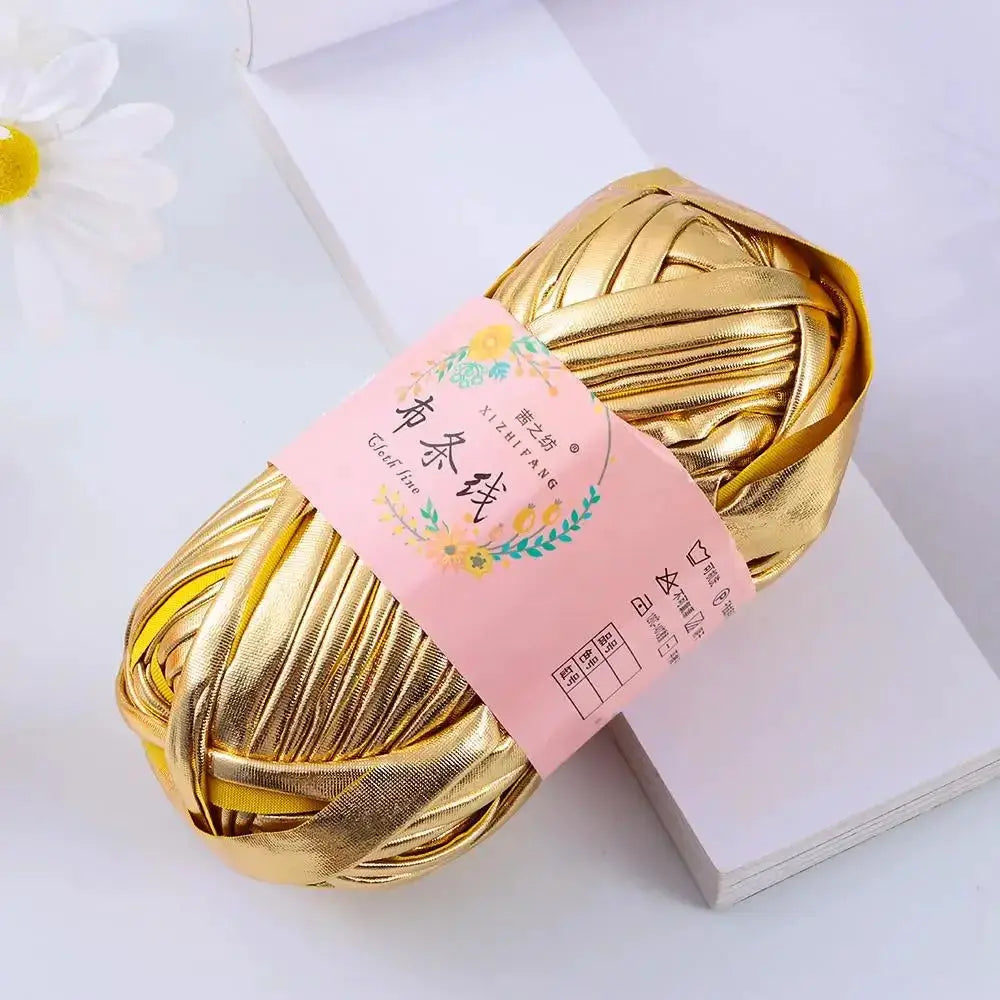 Imitation Leather Crochet Yarn With Magic Color Shine for DIY Sewing and Hand Knitting Ideal for Cushions and Home Decor