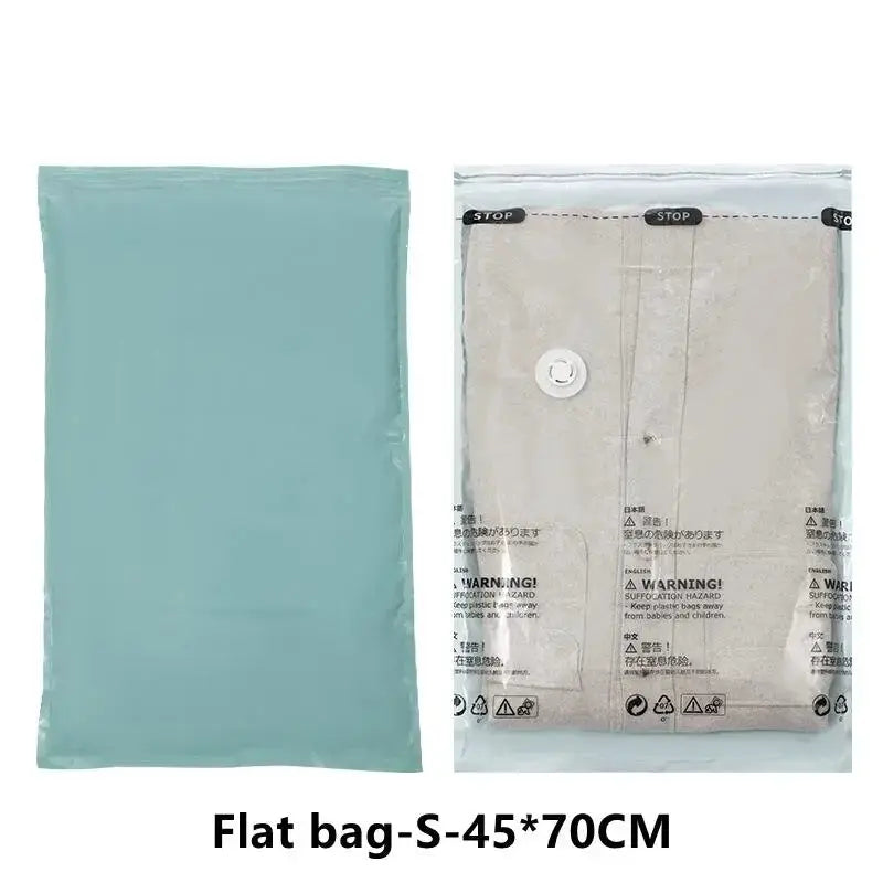 Large No Pump Vacuum Storage Bags For Clothes And Blankets Compression Bags With Travel Accessories And Rapid Exhaust Moisture Proof