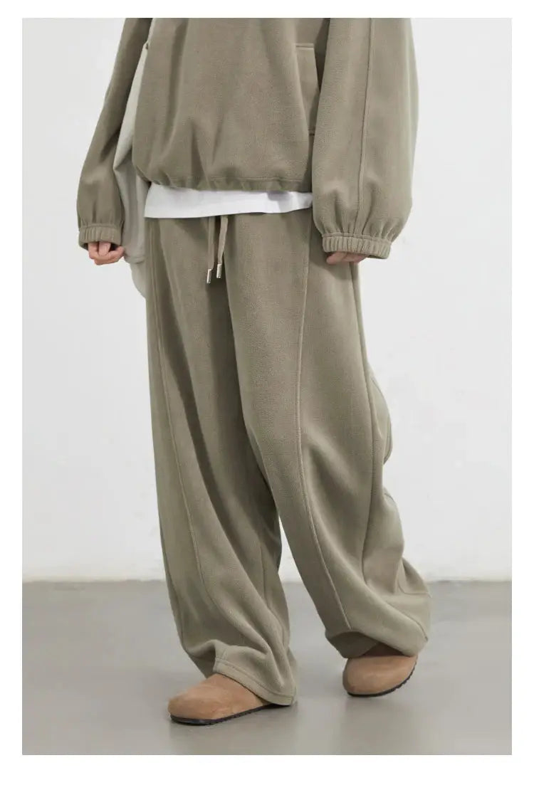 CHIC VEN Women's Velvet Sweatsuit Set Stand Collar Top Wide Leg Pants