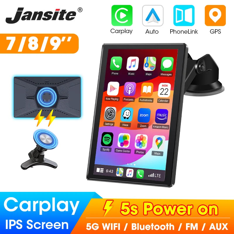Wireless CarPlay Android Auto Seven To Nine Inches Multimedia Screen
