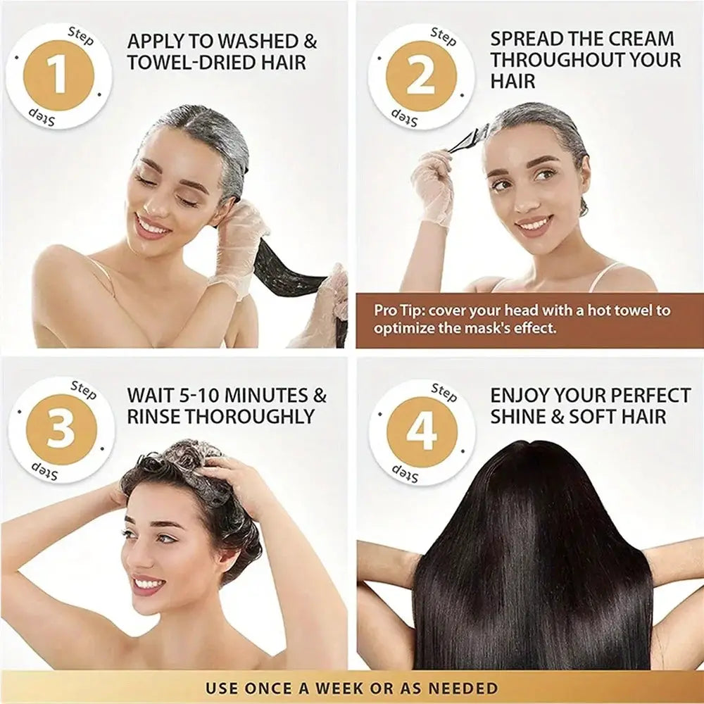 GZE Collagen Keratin Hair Mask Deep Conditioning For Dry Hair With Argan Oil Coconut Oil And Shea Butter