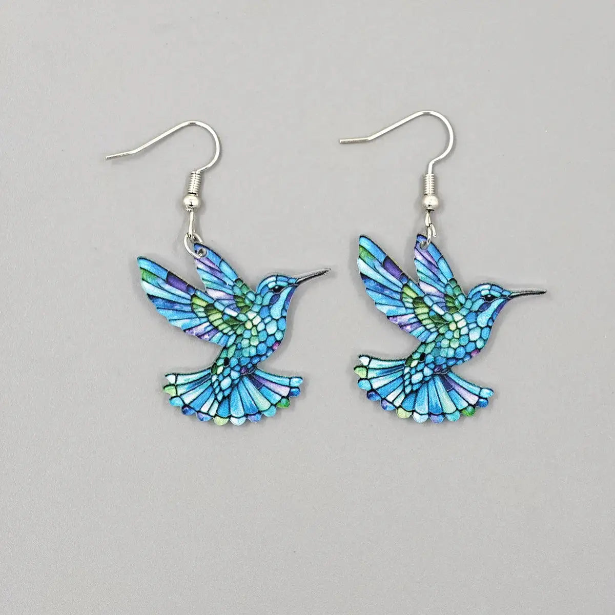 Cross Border Spring Festival Colorful Bird Acrylic Earrings Europe America 2024 Hot Selling Fashion Retro Jewelry