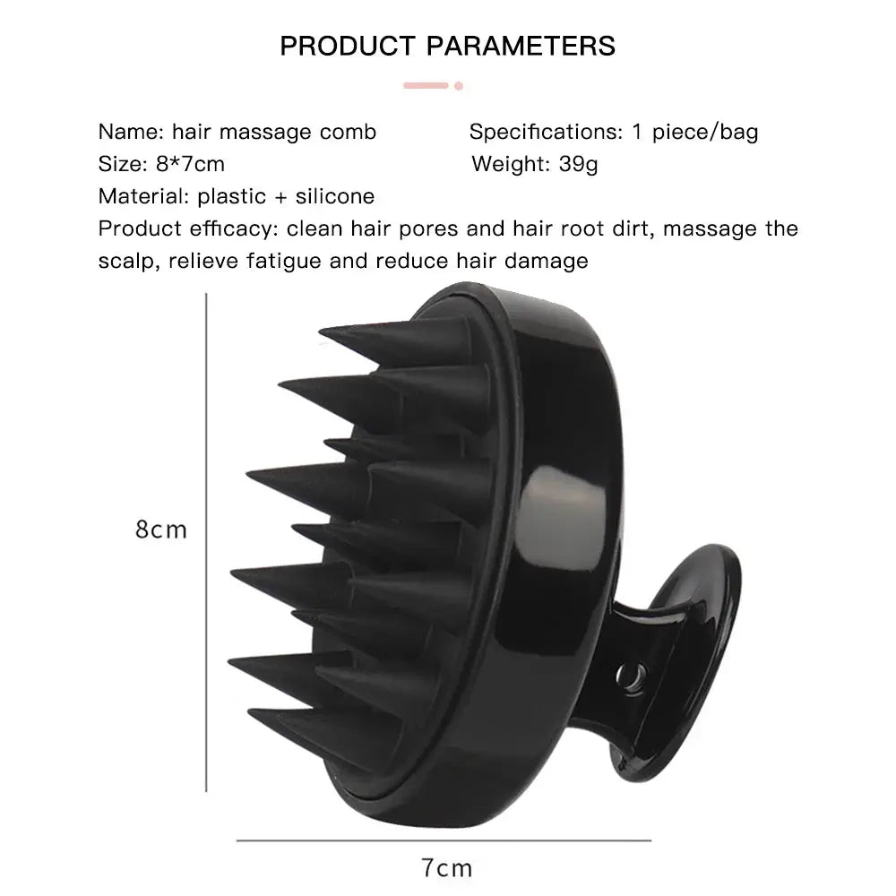 AuroraCare Silicone Head Scalp Massage Comb For Hair Growth Soft Massager For Deep Cleansing While Shampooing