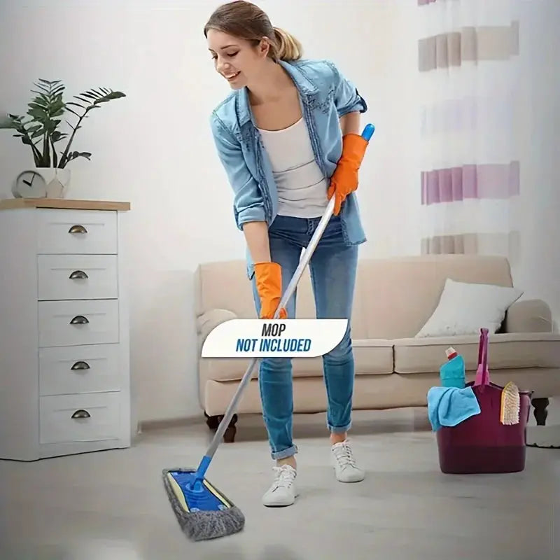 2-piece reusable mop replacement pads for flat floor mop by Simples Market, washable and highly absorbent.