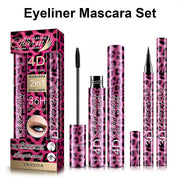 YANQINA All-In-One Eye Makeup Set With 4D Waterproof Eyeliner Pencil Thick Curling Mascara Defining Eyebrow Pencil
