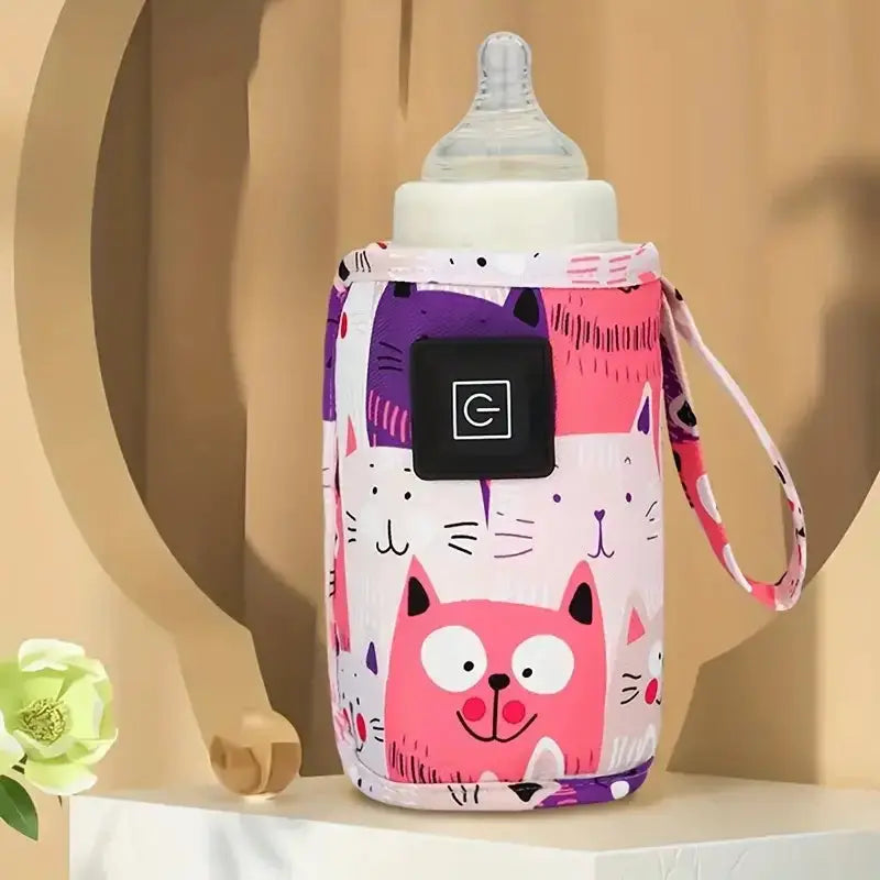 USB Milk Warmer with Travel Insulated Bag Portable Nursing Bottle Heater for Baby Feeding Christmas Halloween
