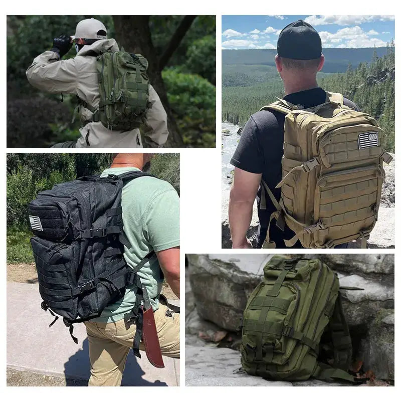 Tactix 50L Tactical Backpack Waterproof Outdoor Travel Large Capacity Rucksack For Men