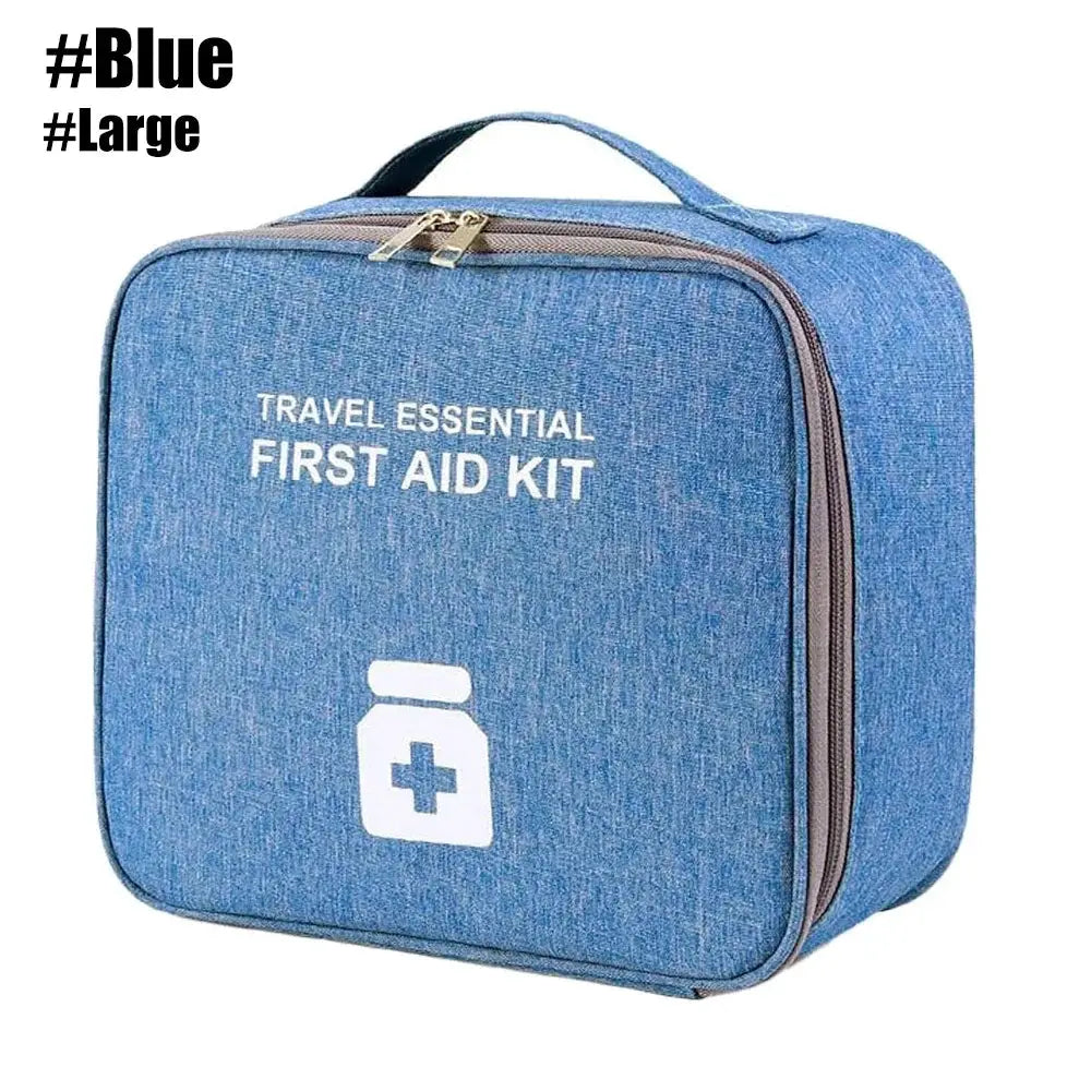 Family First Aid Kit Portable Outdoor Travel Storage Bag Large Capacity Layered Medicine Organizer