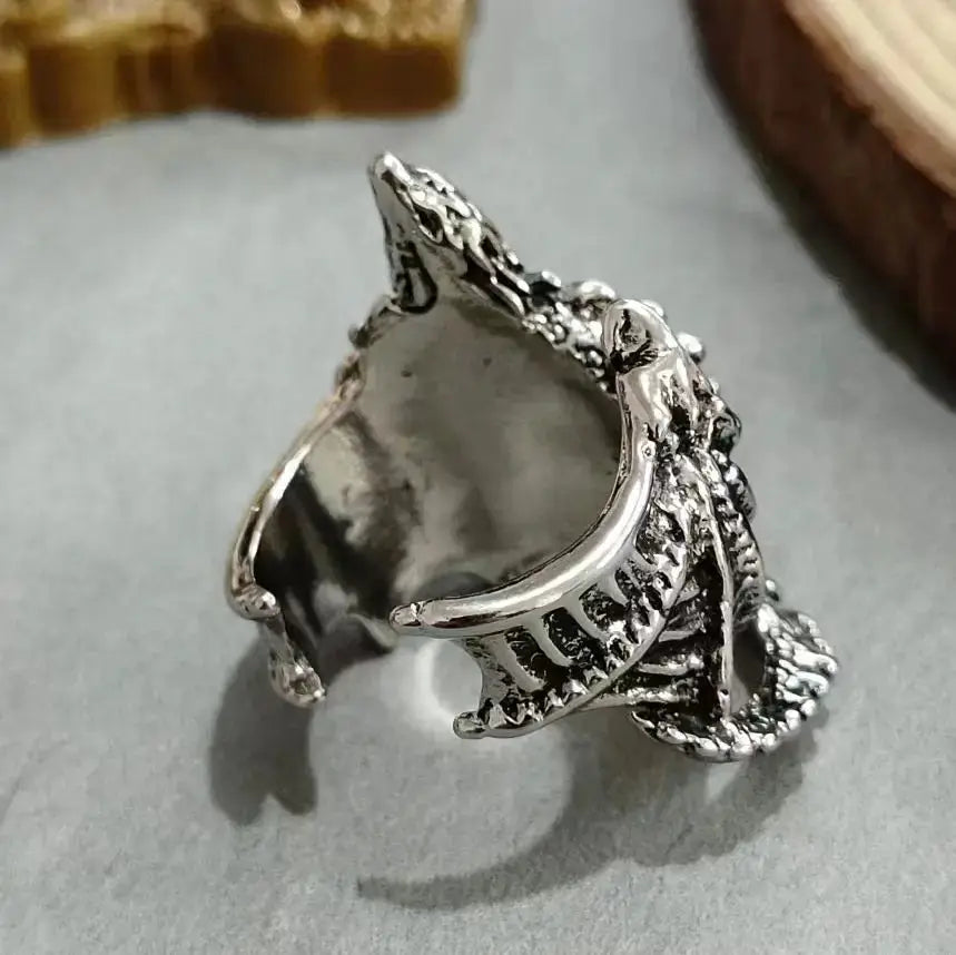 Dragon Rings Gothic Punk Style Pterosaur Wings Opening Adjustable Rings For Men And Women Vintage Jewelry Gifts