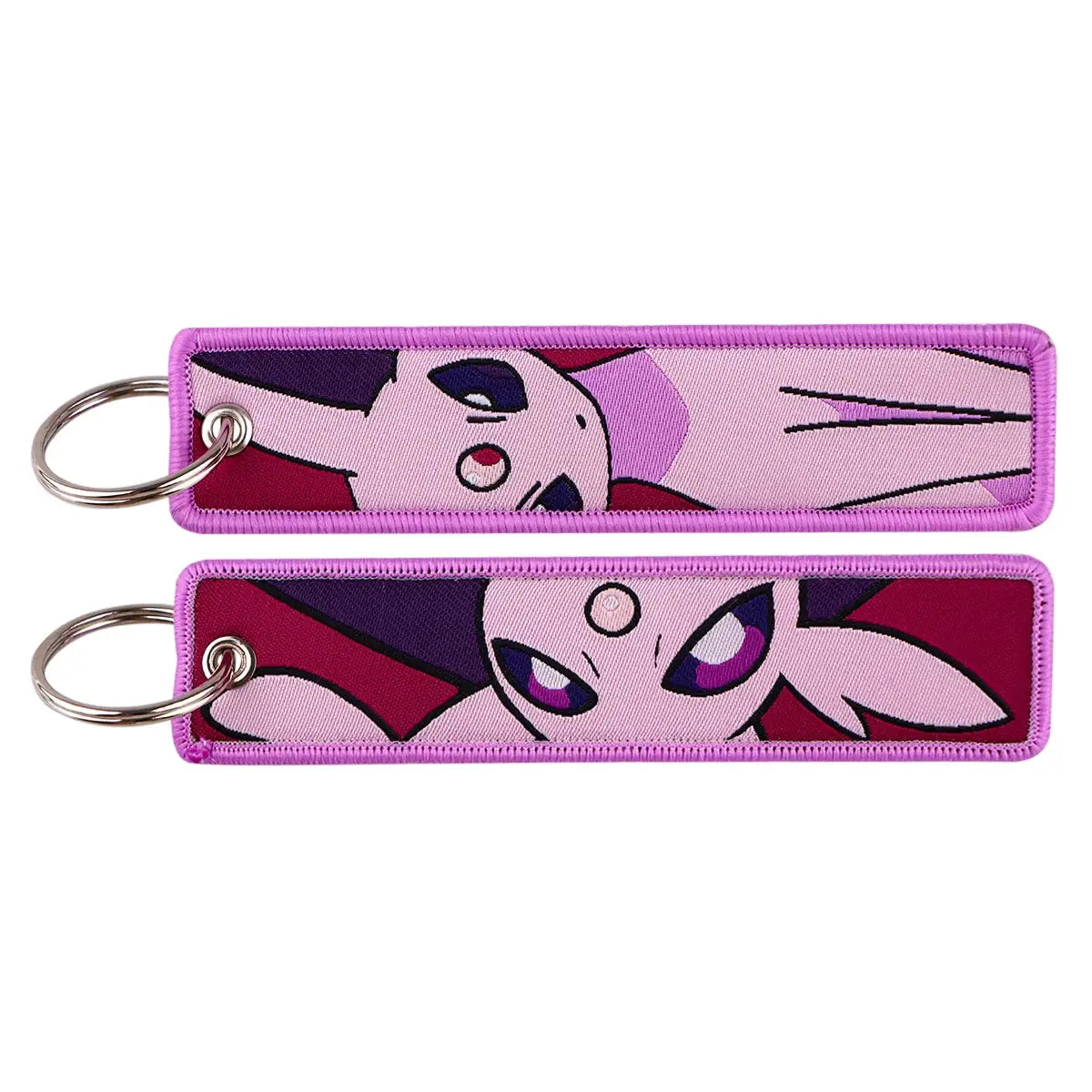 Gengar and Mewtwo Anime Keychain Zinc Alloy Double Sided Key Tag for Keys Car Motorcycle Gift for Men Women