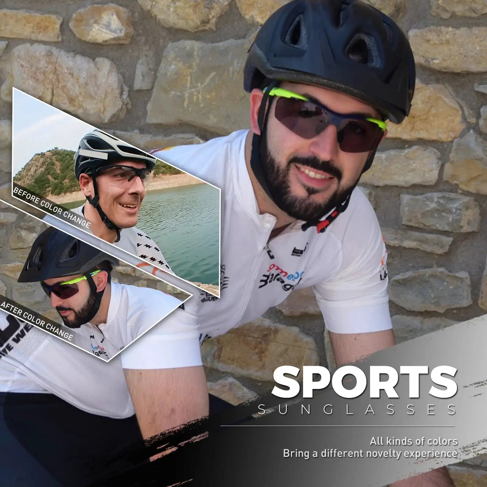 Scvcn Photochromic Cycling Glasses With Adaptive Lenses For Road And Mountain Biking UV Protection