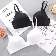 Simples Market women seamless wireless bras, black and white, 3-piece display