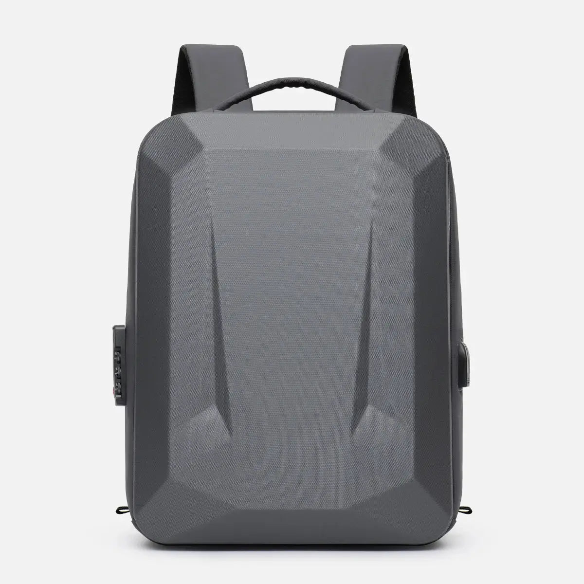 Backpack Simples Market gray hard-shell laptop backpack for men, business travel