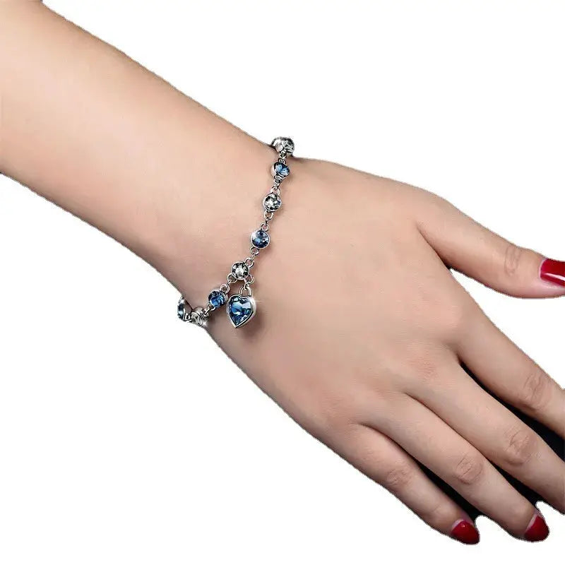 Korean Style Crystal Love Bracelet For Women High Quality Romantic Jewelry Gift Ready