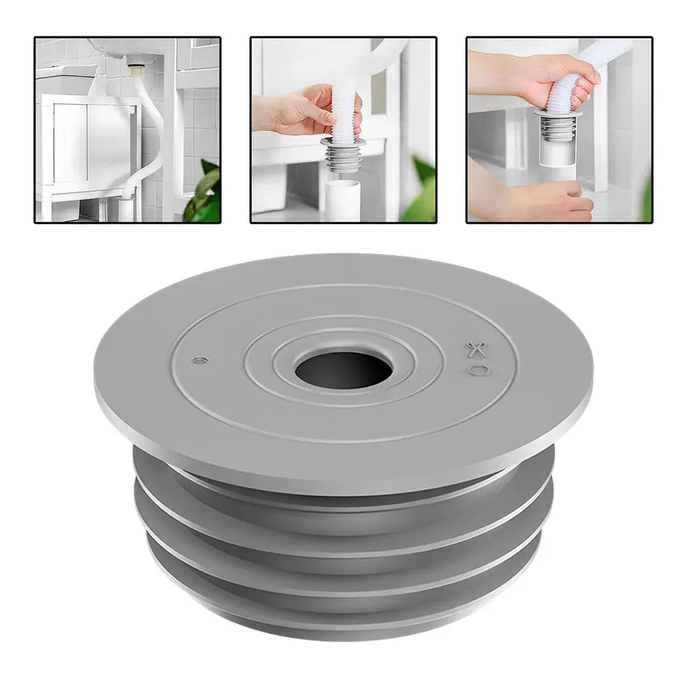 Washing machine drain pipe seal ring, gray, by Simples Market for floor drain sealing