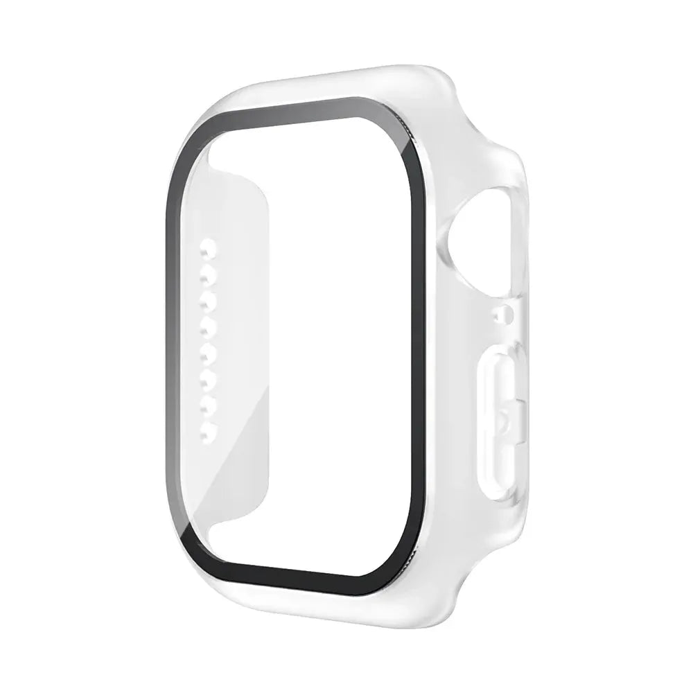 Tempered Glass+Case For Apple Watch 38mm 40mm 41mm 42mm 44mm 45mm 46mm Screen Protector Protective Cover iWatch 10 8 7 9 6 SE 5