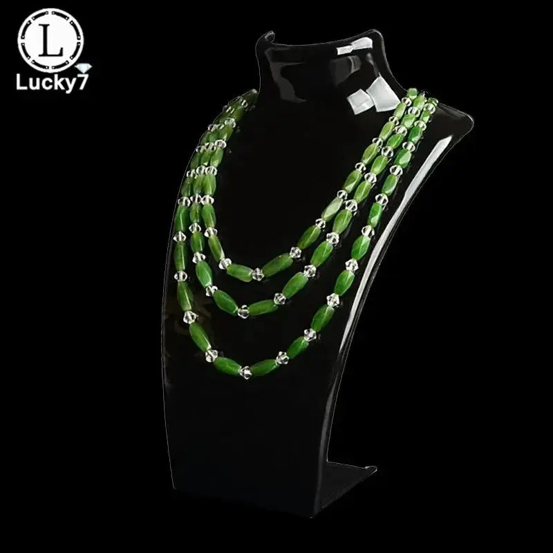 Acrylic Portrait Model Jewelry Display Stand For Necklaces Pendants And Earrings Exhibition Shelf Holder