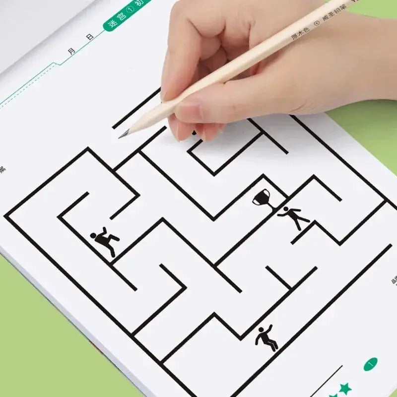 1 Piece Children Concentration Maze Training Book For Ages 3 To 6 Develops Thinking Focus And Attention