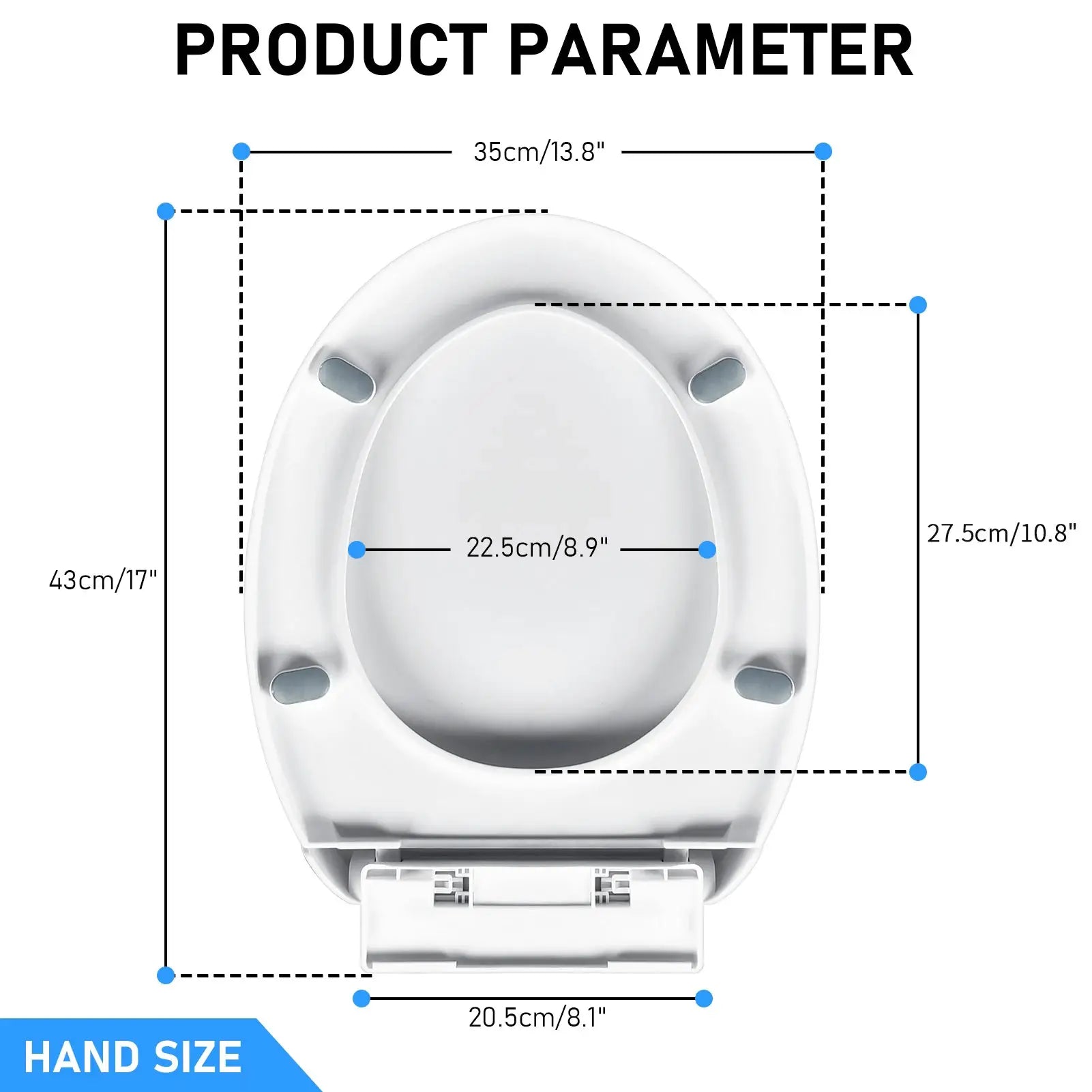 O-shaped toilet seat by Simples Market with slow-close lid, white and durable universal for adults and children