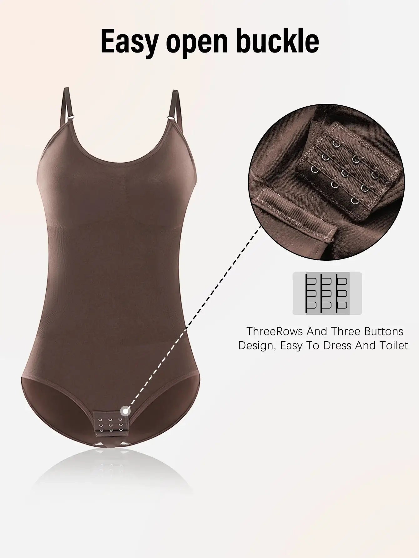 CurveCraft Open Crotch Seamless Shapewear Bodysuit For Butt Lift And Smoothing Silhouette