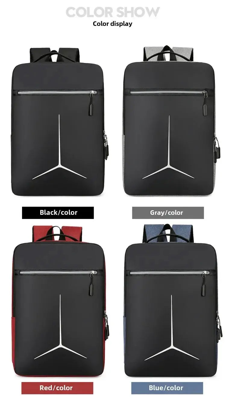 Simples Market anti-theft USB waterproof hard-shell laptop backpack; four color options (black/gray/red/blue)