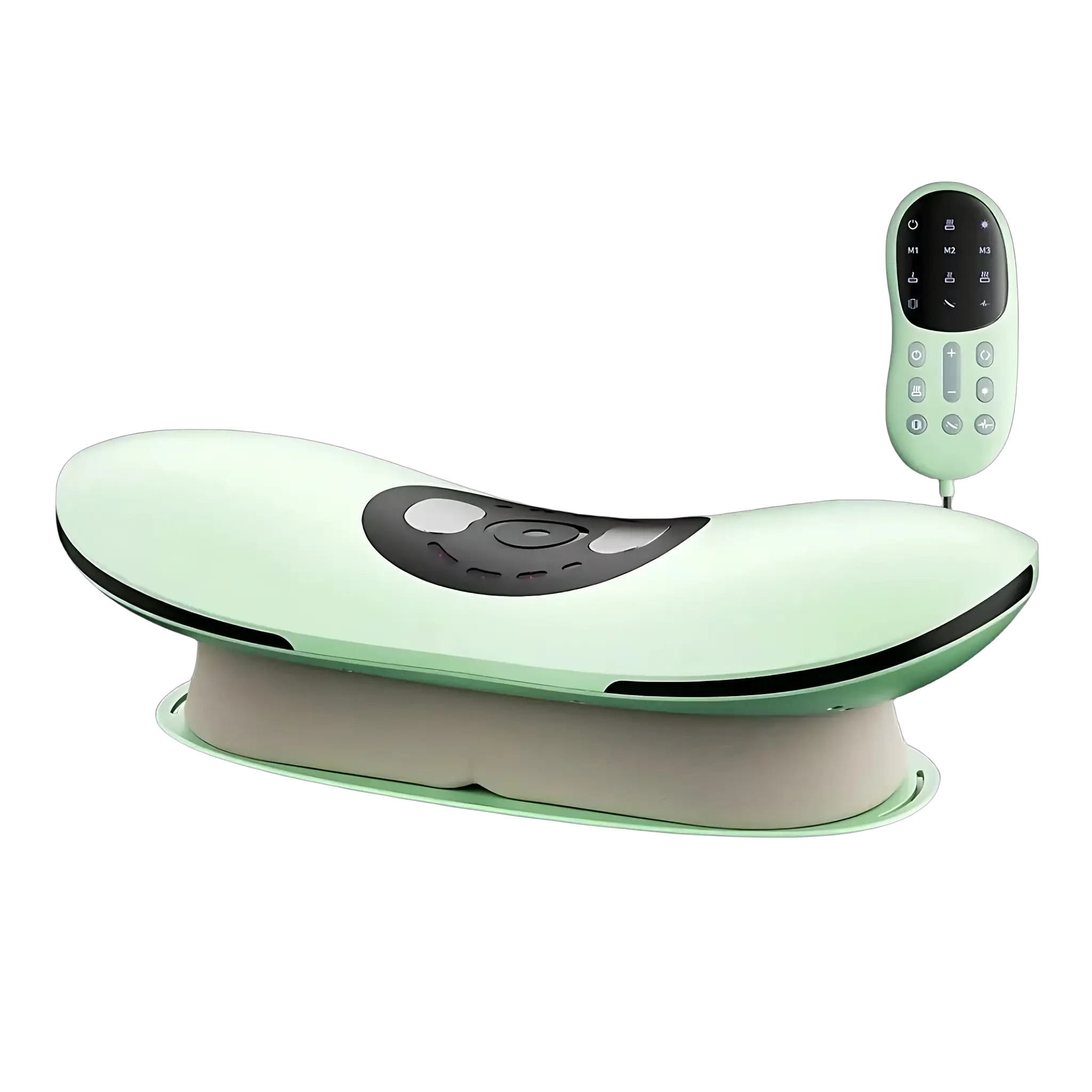 Waist massage chair by Simples Market in mint green with remote control