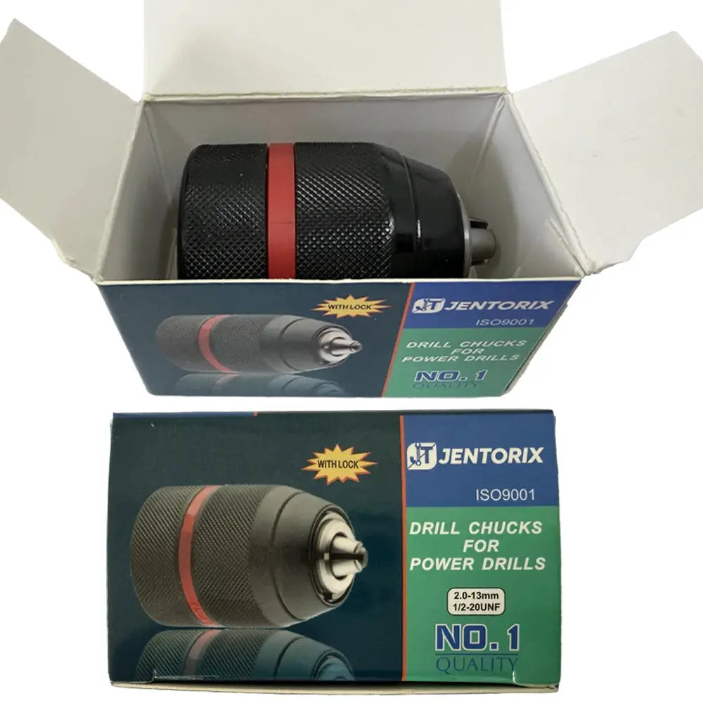 JENTORIX Keyless Drill Chuck 2mm To 13mm With 3 Jaw Self Lock Ratchet And One Half Twenty UNF Thread For Drill Bits