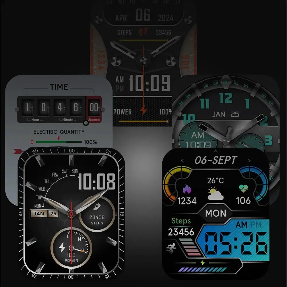 Bluetooth Smart Watch With Call And Heart Rate Monitor Fitness Tracker 2.01 Inch HD Touch Screen IP68 Android